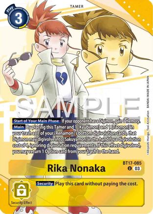 Rika Nonaka (Premium Heroines Set) (BT17-085) - Secret Crisis - Premium Digimon Single from Bandai - Just $4.15! Shop now at Game Crave Tournament Store