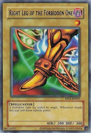 Right Leg of the Forbidden One (RP01-EN017) - Retro Pack (2020 Date Reprint) Unlimited - Premium Yugioh Single from Konami - Just $1.76! Shop now at Game Crave Tournament Store