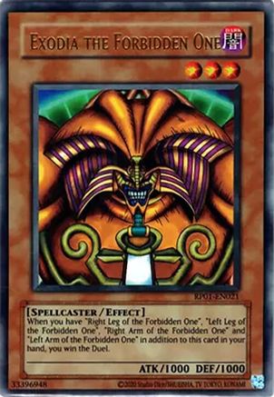 Exodia the Forbidden One (RP01-EN021) - Retro Pack (2020 Date Reprint) Unlimited - Premium Yugioh Single from Konami - Just $1.74! Shop now at Game Crave Tournament Store