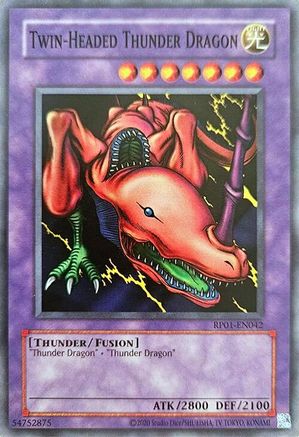 Twin-Headed Thunder Dragon (RP01-EN042) - Retro Pack (2020 Date Reprint) Unlimited - Premium Yugioh Single from Konami - Just $0.25! Shop now at Game Crave Tournament Store
