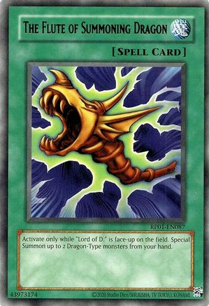The Flute of Summoning Dragon (RP01-EN087) - Retro Pack (2020 Date Reprint) Unlimited - Premium Yugioh Single from Konami - Just $0.25! Shop now at Game Crave Tournament Store