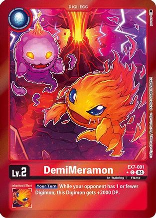 DemiMeramon (Foil) (EX7-001) - Digimon LIBERATOR Foil - Premium Digimon Single from Bandai - Just $0.46! Shop now at Game Crave Tournament Store