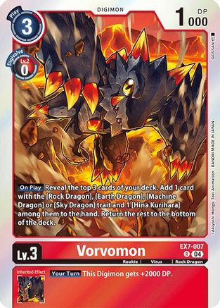 Vorvomon (EX7-007) - Digimon LIBERATOR Foil - Premium Digimon Single from Bandai - Just $0.25! Shop now at Game Crave Tournament Store