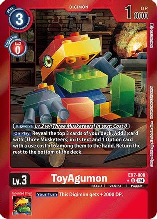 ToyAgumon - EX7-008 (Foil) (EX7-008) - Digimon LIBERATOR Foil - Premium Digimon Single from Bandai - Just $4.85! Shop now at Game Crave Tournament Store