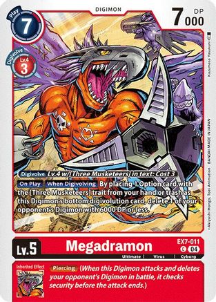 Megadramon (EX7-011) - Digimon LIBERATOR - Premium Digimon Single from Bandai - Just $0.25! Shop now at Game Crave Tournament Store