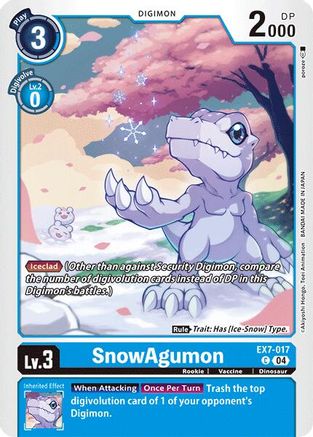 SnowAgumon (EX7-017) - Digimon LIBERATOR - Premium Digimon Single from Bandai - Just $0.25! Shop now at Game Crave Tournament Store