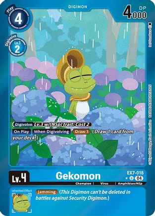Gekomon (Foil) (EX7-018) - Digimon LIBERATOR Foil - Premium Digimon Single from Bandai - Just $4.32! Shop now at Game Crave Tournament Store