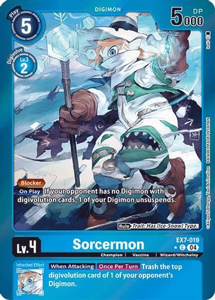 Sorcermon (Foil) (EX7-019) - Digimon LIBERATOR Foil - Premium Digimon Single from Bandai - Just $5! Shop now at Game Crave Tournament Store