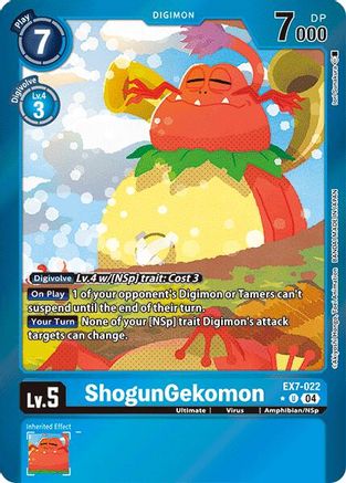 ShogunGekomon (Foil) (EX7-022) - Digimon LIBERATOR Foil - Premium Digimon Single from Bandai - Just $6.64! Shop now at Game Crave Tournament Store