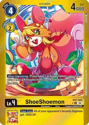 ShoeShoemon (Foil) (EX7-025) - Digimon LIBERATOR Foil - Premium Digimon Single from Bandai - Just $10.92! Shop now at Game Crave Tournament Store