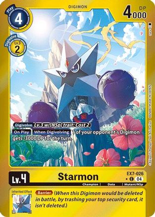 Starmon (Foil) (EX7-026) - Digimon LIBERATOR Foil - Premium Digimon Single from Bandai - Just $11.07! Shop now at Game Crave Tournament Store