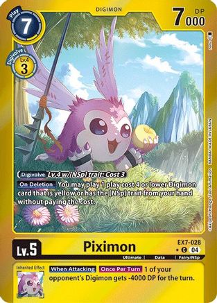 Piximon (Foil) (EX7-028) - Digimon LIBERATOR Foil - Premium Digimon Single from Bandai - Just $1.23! Shop now at Game Crave Tournament Store