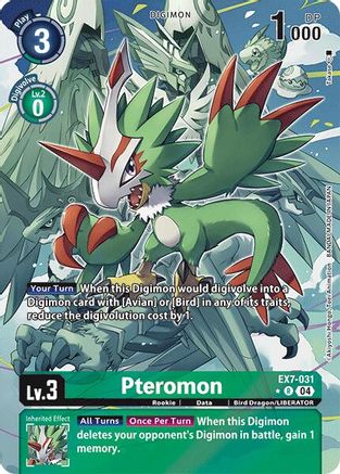 Pteromon (Alternate Art) (EX7-031) - Digimon LIBERATOR Foil - Premium Digimon Single from Bandai - Just $14.89! Shop now at Game Crave Tournament Store