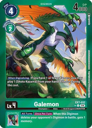 Galemon (Foil) (EX7-032) - Digimon LIBERATOR Foil - Premium Digimon Single from Bandai - Just $22.92! Shop now at Game Crave Tournament Store