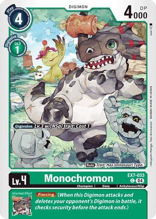 Monochromon (EX7-033) - Digimon LIBERATOR - Premium Digimon Single from Bandai - Just $0.25! Shop now at Game Crave Tournament Store