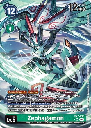 Zephagamon (Alternate Art) (EX7-036) - Digimon LIBERATOR Foil - Premium Digimon Single from Bandai - Just $10.24! Shop now at Game Crave Tournament Store