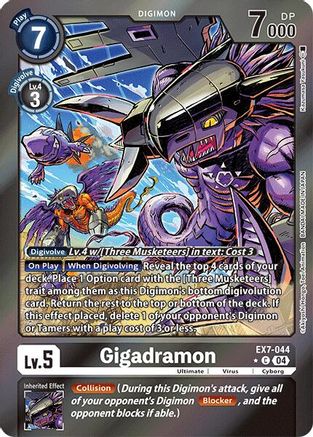 Gigadramon (Foil) (EX7-044) - Digimon LIBERATOR Foil - Premium Digimon Single from Bandai - Just $11.11! Shop now at Game Crave Tournament Store