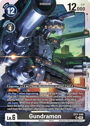 Gundramon (EX7-048) - Digimon LIBERATOR Foil - Premium Digimon Single from Bandai - Just $3.59! Shop now at Game Crave Tournament Store