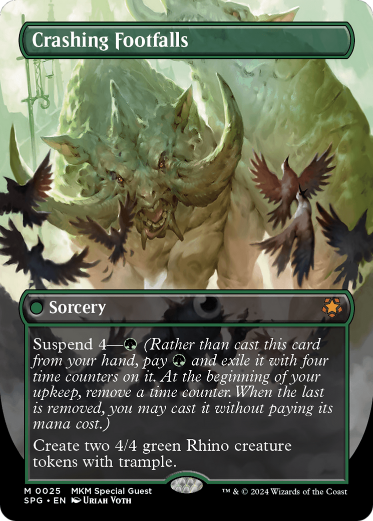 Crashing Footfalls (SPG-025) - Special Guests (Borderless) - Premium MTG Single from Wizards of the Coast - Just $1.64! Shop now at Game Crave Tournament Store