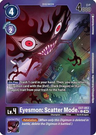 Eyesmon: Scatter Mode (Foil) (EX7-053) - Digimon LIBERATOR Foil - Premium Digimon Single from Bandai - Just $3.21! Shop now at Game Crave Tournament Store