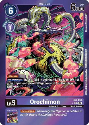 Orochimon (Foil) (EX7-056) - Digimon LIBERATOR Foil - Premium Digimon Single from Bandai - Just $3.52! Shop now at Game Crave Tournament Store