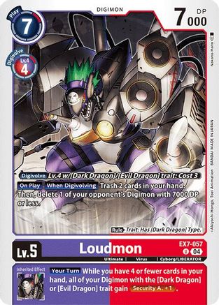Loudmon (EX7-057) - Digimon LIBERATOR - Premium Digimon Single from Bandai - Just $0.25! Shop now at Game Crave Tournament Store