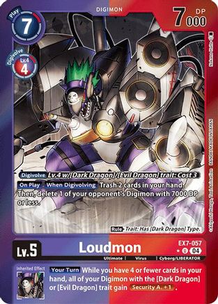 Loudmon (Foil) (EX7-057) - Digimon LIBERATOR Foil - Premium Digimon Single from Bandai - Just $13.39! Shop now at Game Crave Tournament Store