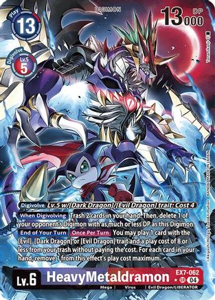 HeavyMetaldramon (Alternate Art) (EX7-062) - Digimon LIBERATOR Foil - Premium Digimon Single from Bandai - Just $25.45! Shop now at Game Crave Tournament Store