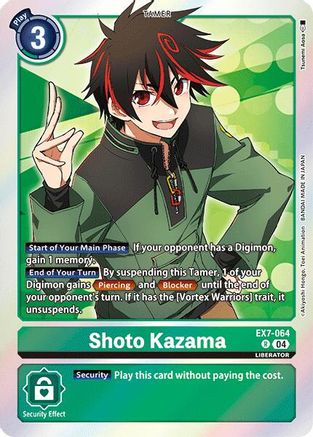 Shoto Kazama (EX7-064) - Digimon LIBERATOR Foil - Premium Digimon Single from Bandai - Just $3.57! Shop now at Game Crave Tournament Store
