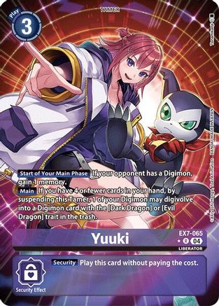 Yuuki (Alternate Art) (EX7-065) - Digimon LIBERATOR Foil - Premium Digimon Single from Bandai - Just $17.70! Shop now at Game Crave Tournament Store