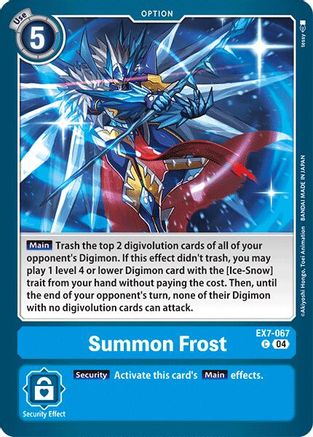 Summon Frost (EX7-067) - Digimon LIBERATOR - Premium Digimon Single from Bandai - Just $0.25! Shop now at Game Crave Tournament Store