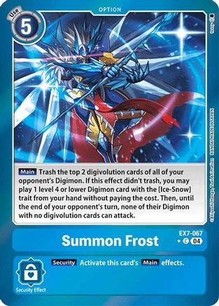Summon Frost (Foil) (EX7-067) - Digimon LIBERATOR Foil - Premium Digimon Single from Bandai - Just $2.71! Shop now at Game Crave Tournament Store