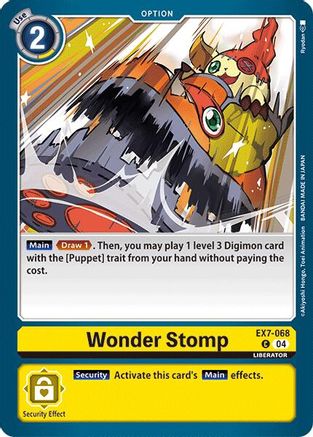 Wonder Stomp (EX7-068) - Digimon LIBERATOR - Premium Digimon Single from Bandai - Just $0.25! Shop now at Game Crave Tournament Store