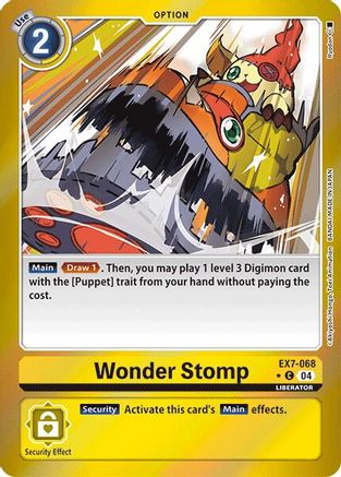 Wonder Stomp (Foil) (EX7-068) - Digimon LIBERATOR Foil - Premium Digimon Single from Bandai - Just $4.92! Shop now at Game Crave Tournament Store
