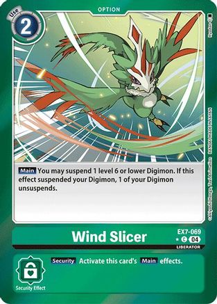 Wind Slicer (Foil) (EX7-069) - Digimon LIBERATOR Foil - Premium Digimon Single from Bandai - Just $0.61! Shop now at Game Crave Tournament Store