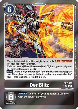 Der Blitz (Foil) (EX7-070) - Digimon LIBERATOR Foil - Premium Digimon Single from Bandai - Just $9.80! Shop now at Game Crave Tournament Store