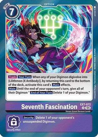 Seventh Fascination (EX7-072) - Digimon LIBERATOR Foil - Premium Digimon Single from Bandai - Just $0.25! Shop now at Game Crave Tournament Store