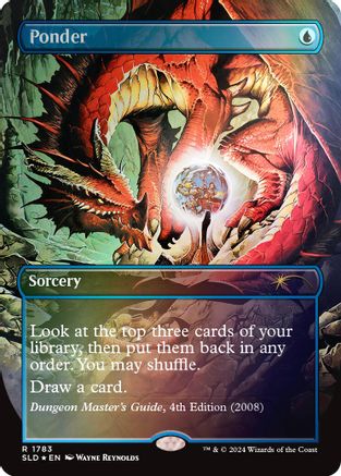 Ponder (1783) (Rainbow Foil) (SLD-1783) - Secret Lair Drop Series Foil - Premium MTG Single from Wizards of the Coast - Just $3.81! Shop now at Game Crave Tournament Store