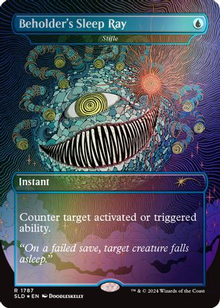 Beholder's Sleep Ray - Stifle (Rainbow Foil) (SLD-1787) - Secret Lair Drop Series Foil - Premium MTG Single from Wizards of the Coast - Just $2.76! Shop now at Game Crave Tournament Store