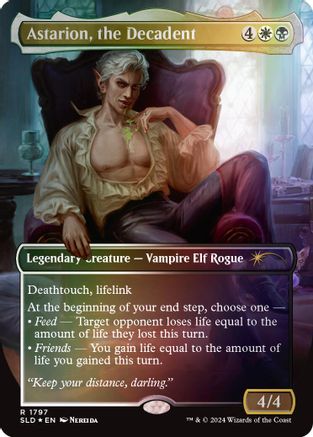 Astarion, the Decadent (Rainbow Foil) (SLD-1797) - Secret Lair Drop Series Foil - Premium MTG Single from Wizards of the Coast - Just $7.42! Shop now at Game Crave Tournament Store