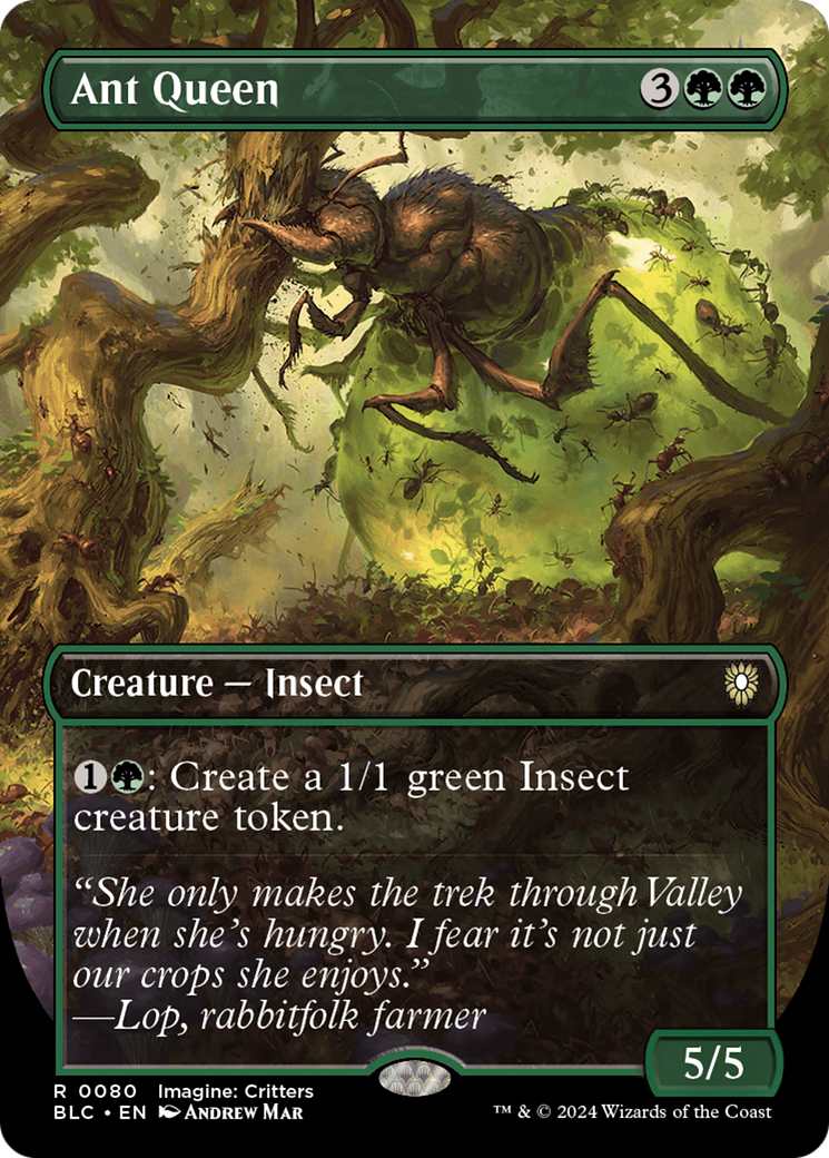 Ant Queen (BLC-080) - Bloomburrow Commander (Borderless) - Premium MTG Single from Wizards of the Coast - Just $0.42! Shop now at Game Crave Tournament Store