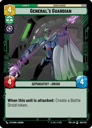 General's Guardian (083/257) - Twilight of the Republic - Premium Star Wars: Unlimited Single from Twilight of the Republic - Just $0.15! Shop now at Game Crave Tournament Store