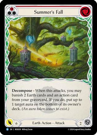 Summer's Fall (Red) (ROS039) - Rosetta Rainbow Foil