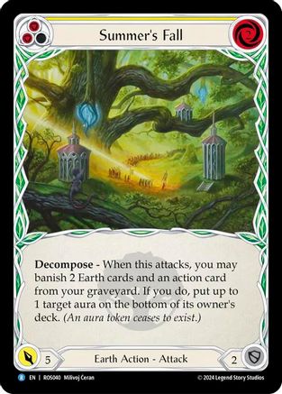 Summer's Fall (Yellow) (ROS040) - Rosetta Rainbow Foil