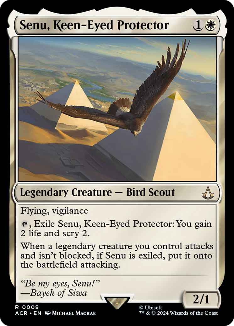 Senu, Keen-Eyed Protector (ACR-008) - Assassin's Creed - Premium MTG Single from Wizards of the Coast - Just $1.18! Shop now at Game Crave Tournament Store