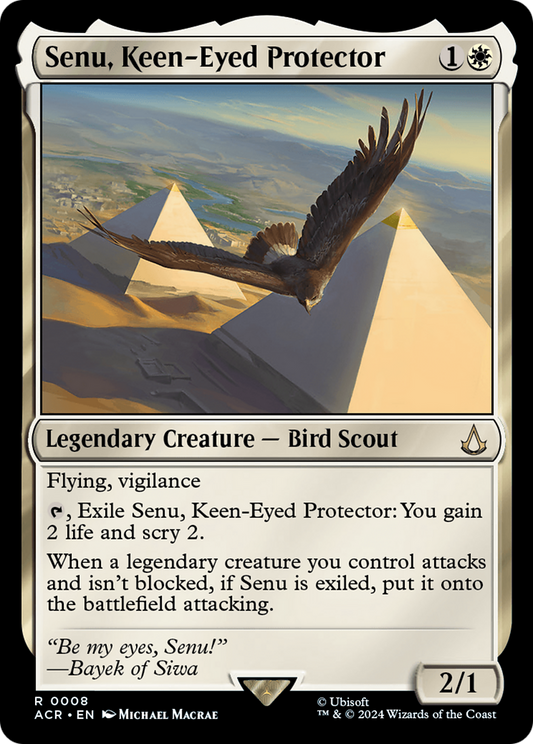 Senu, Keen-Eyed Protector (ACR-008) - Assassin's Creed - Premium MTG Single from Wizards of the Coast - Just $1.18! Shop now at Game Crave Tournament Store