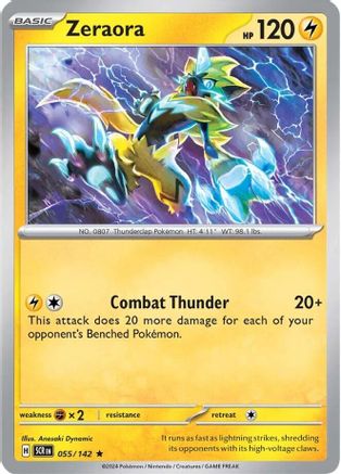 Zeraora 55 - SV07 Stellar Crown Holofoil - Premium Pokemon Single from Nintendo - Just $0.50! Shop now at Game Crave Tournament Store