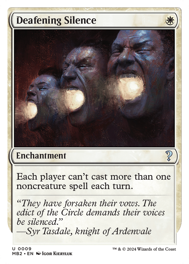 Deafening Silence (MB2-009) - Mystery Booster 2 - Premium MTG Single from Wizards of the Coast - Just $1.38! Shop now at Game Crave Tournament Store