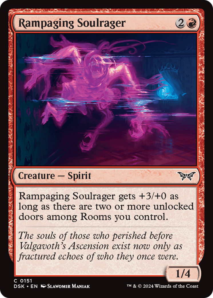 Rampaging Soulrager (DSK-151) - Duskmourn: House of Horror Foil - Premium MTG Single from Wizards of the Coast - Just $0.25! Shop now at Game Crave Tournament Store