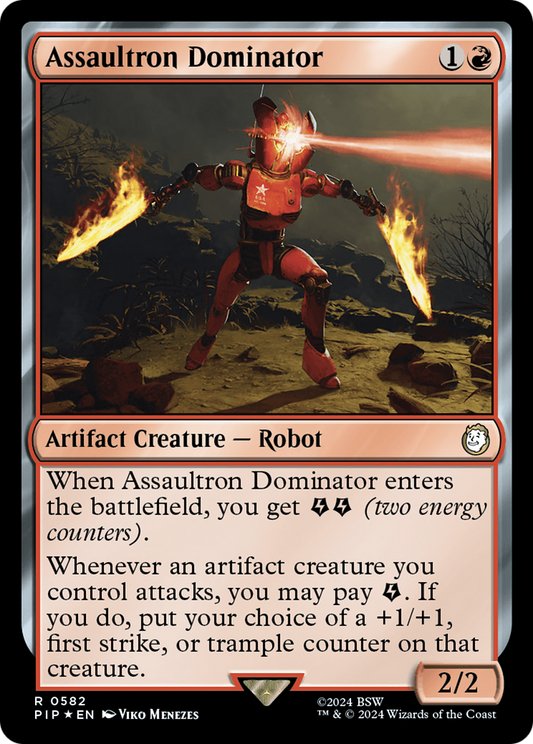 Assaultron Dominator (PIP-582) - Fallout Foil - Premium MTG Single from Wizards of the Coast - Just $3.84! Shop now at Game Crave Tournament Store